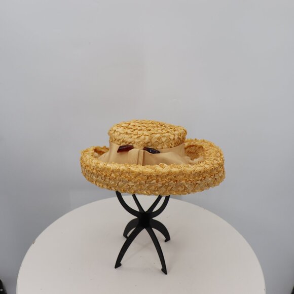 Vintage Josephine Saillin Woven Straw Hat - Picture 1 of 7